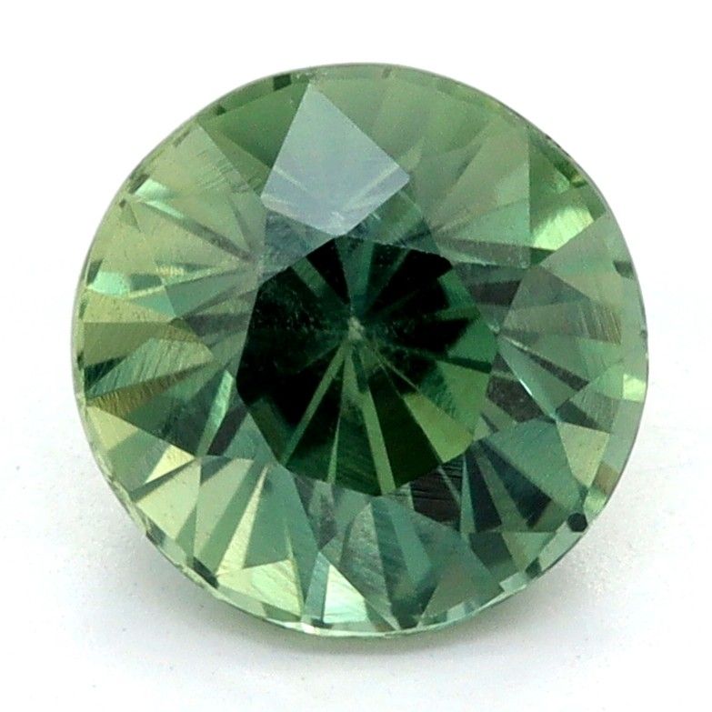Szafir 1,39 ct, zielony, szlif okrągły