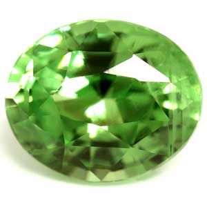 Granat 1,14 ct, zielony, szlif owalny
