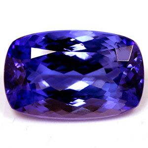 Tanzanit 14,78 ct, niebieski, szlif cushion