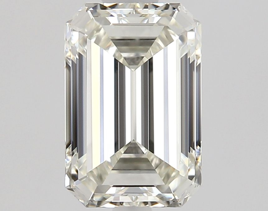 1.06-carat emerald diamond with J color, null cut, and IF clarity.