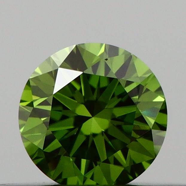 0.22 CT Fancy Vivid Green ROUND
