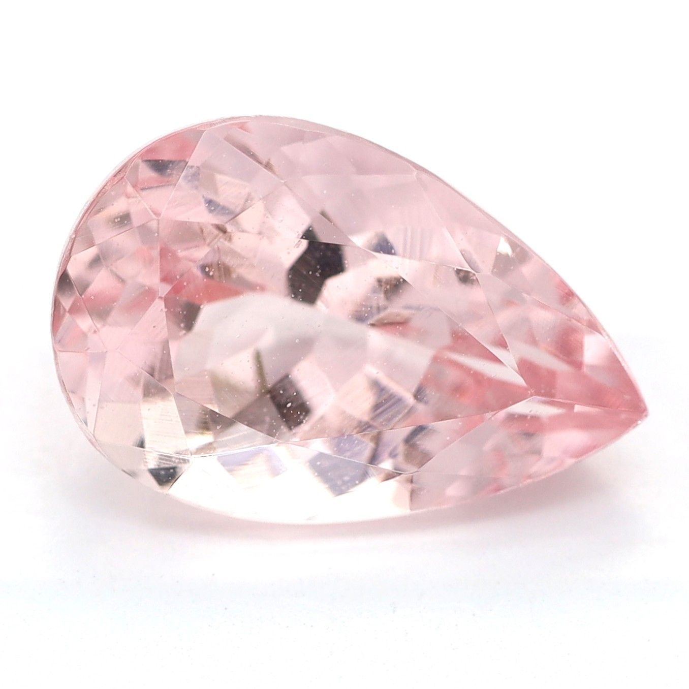 Morganit 3,07 ct, różowy, szlif gruszka