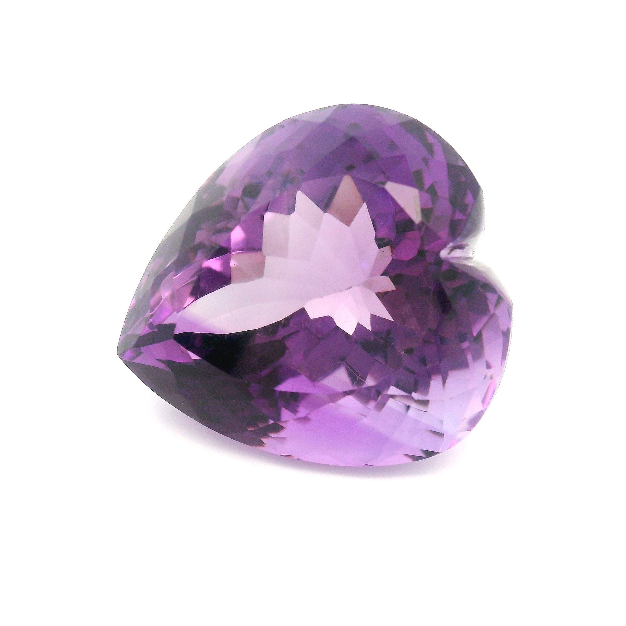Ametyst 47,57 ct, purpurowy, szlif serce