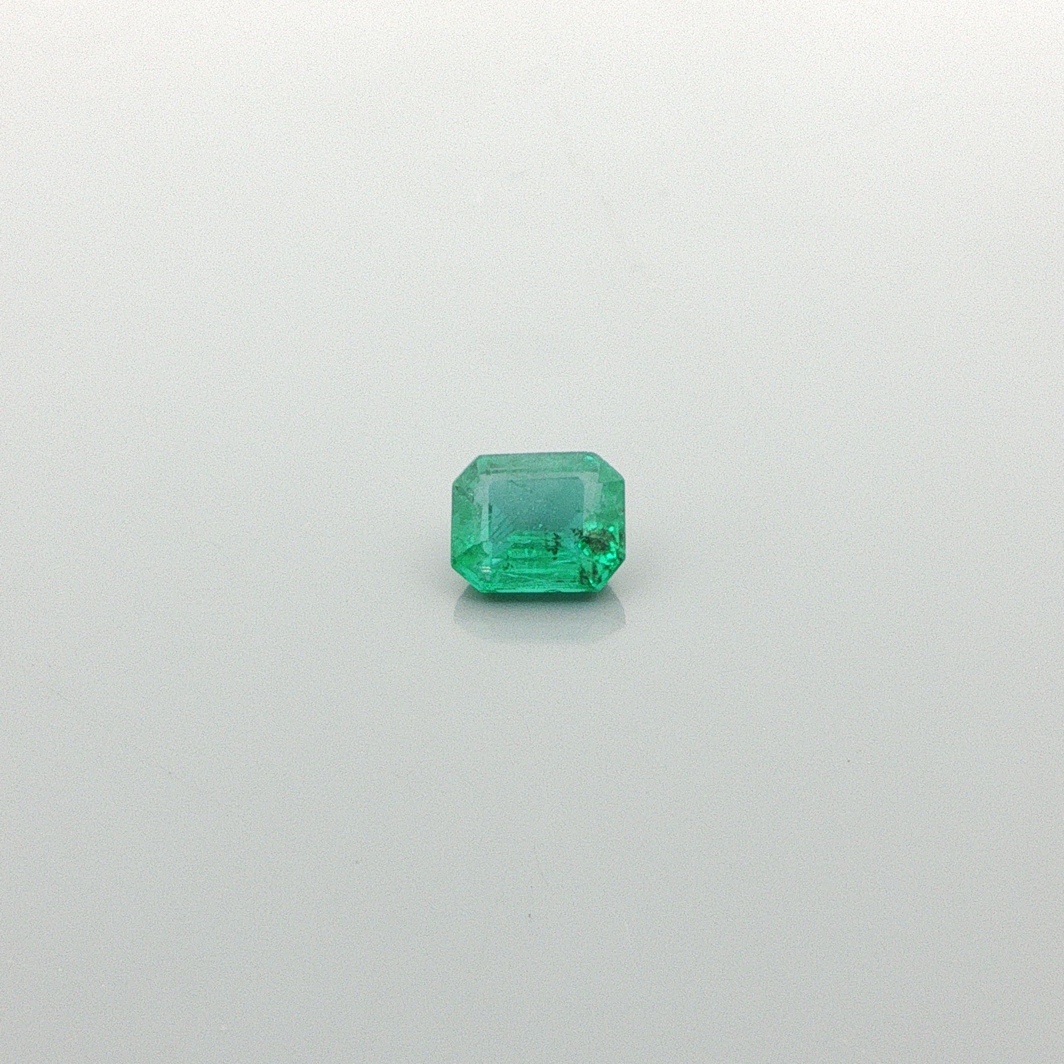 Szmaragd 1,87 ct, zielony, szlif ośmiokątny