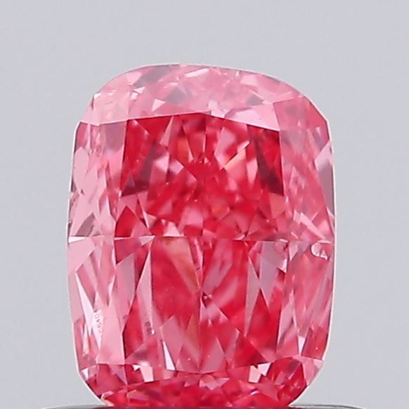 0.5 CT Fancy Vivid Pink CUSHION BRILLIANT