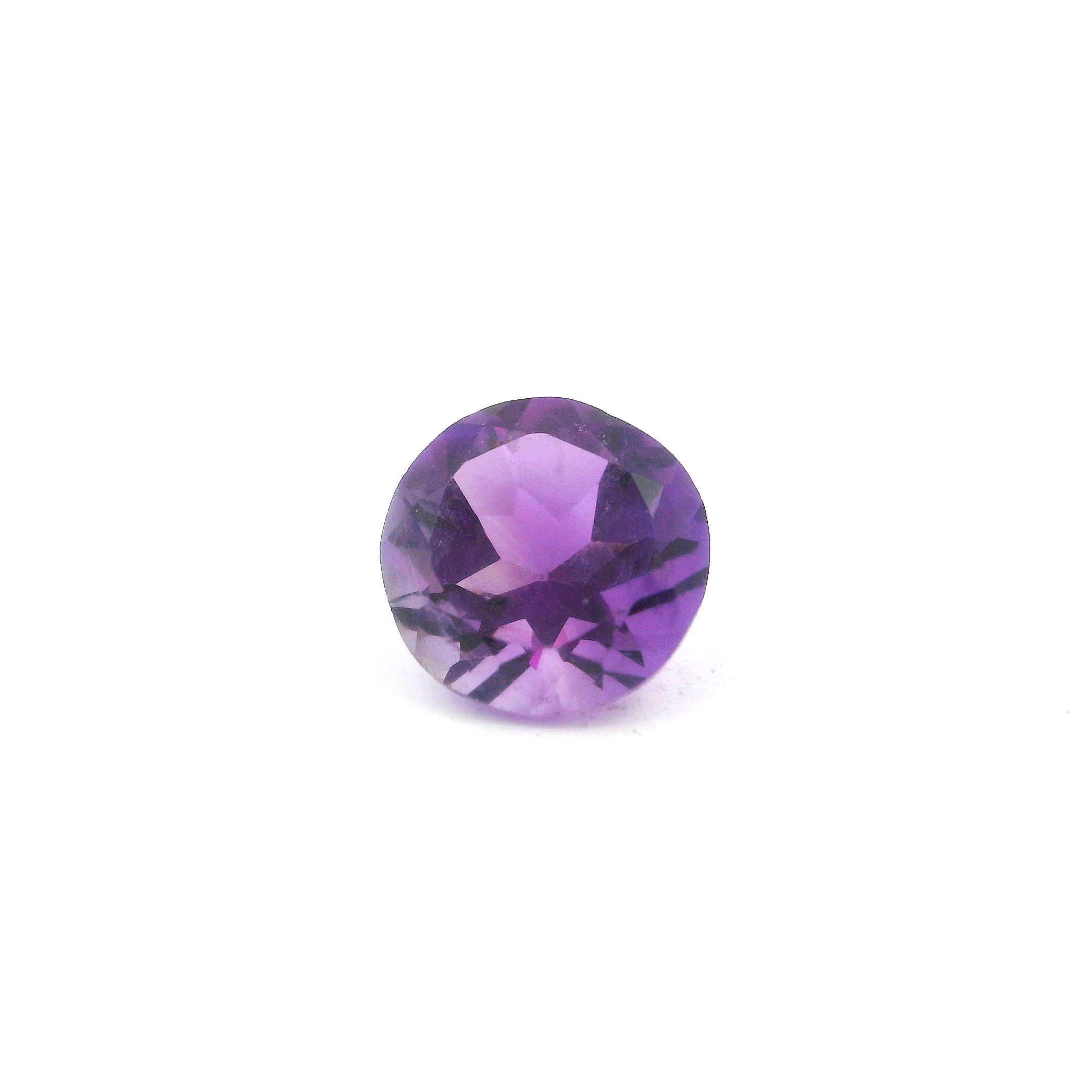 Ametyst 1,19 ct, purpurowy, szlif okrągły