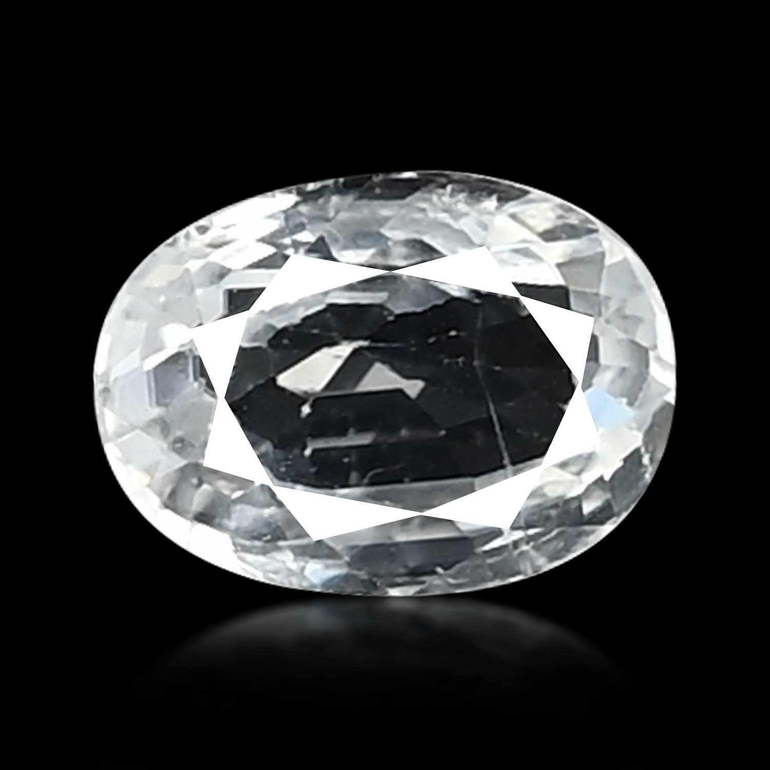 ZIRCON FACETED 4.87ct WHITE MI CAMBODIA NONE