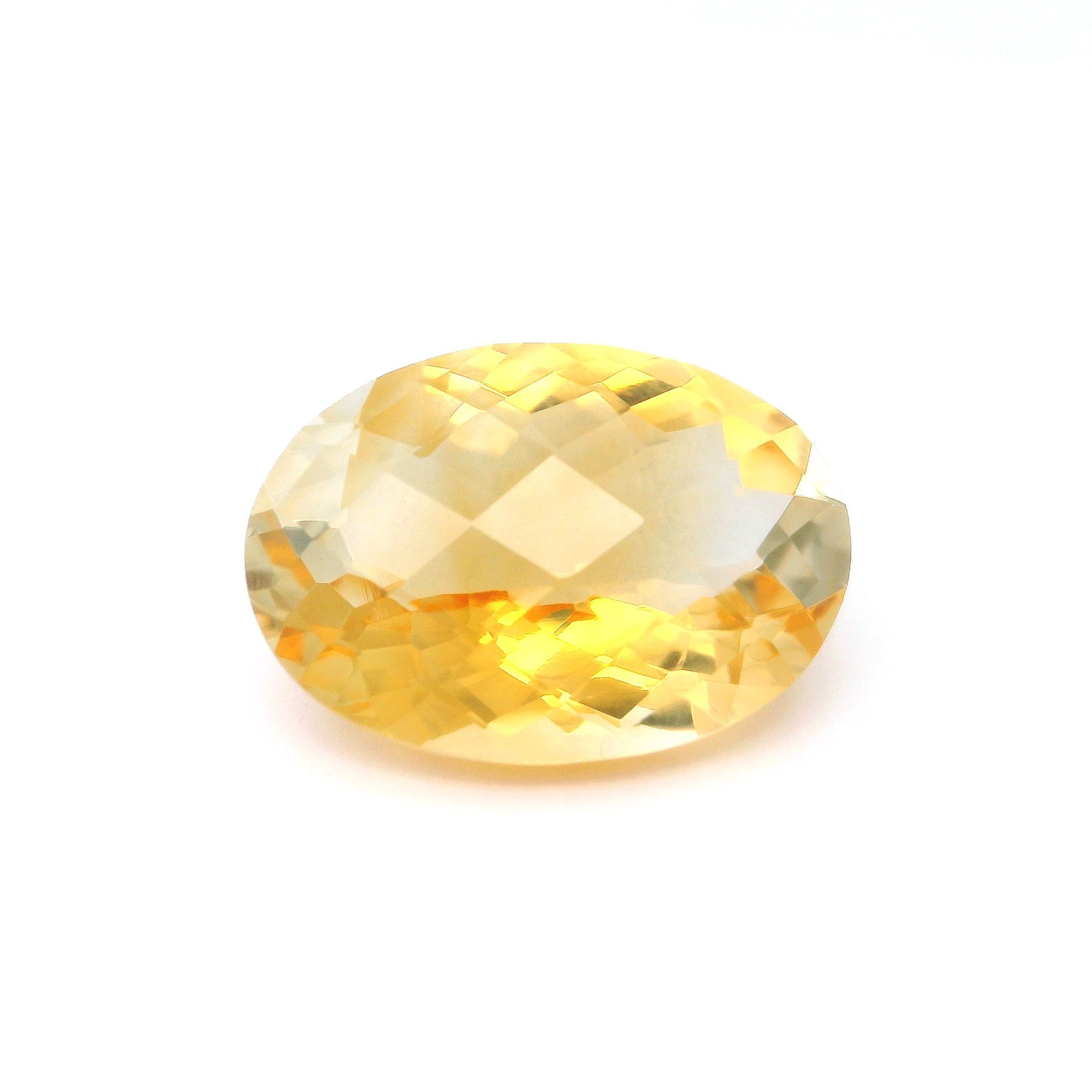 CITRINE FACETED 11.07ct YELLOW Medium Intense EC BRAZIL NONE