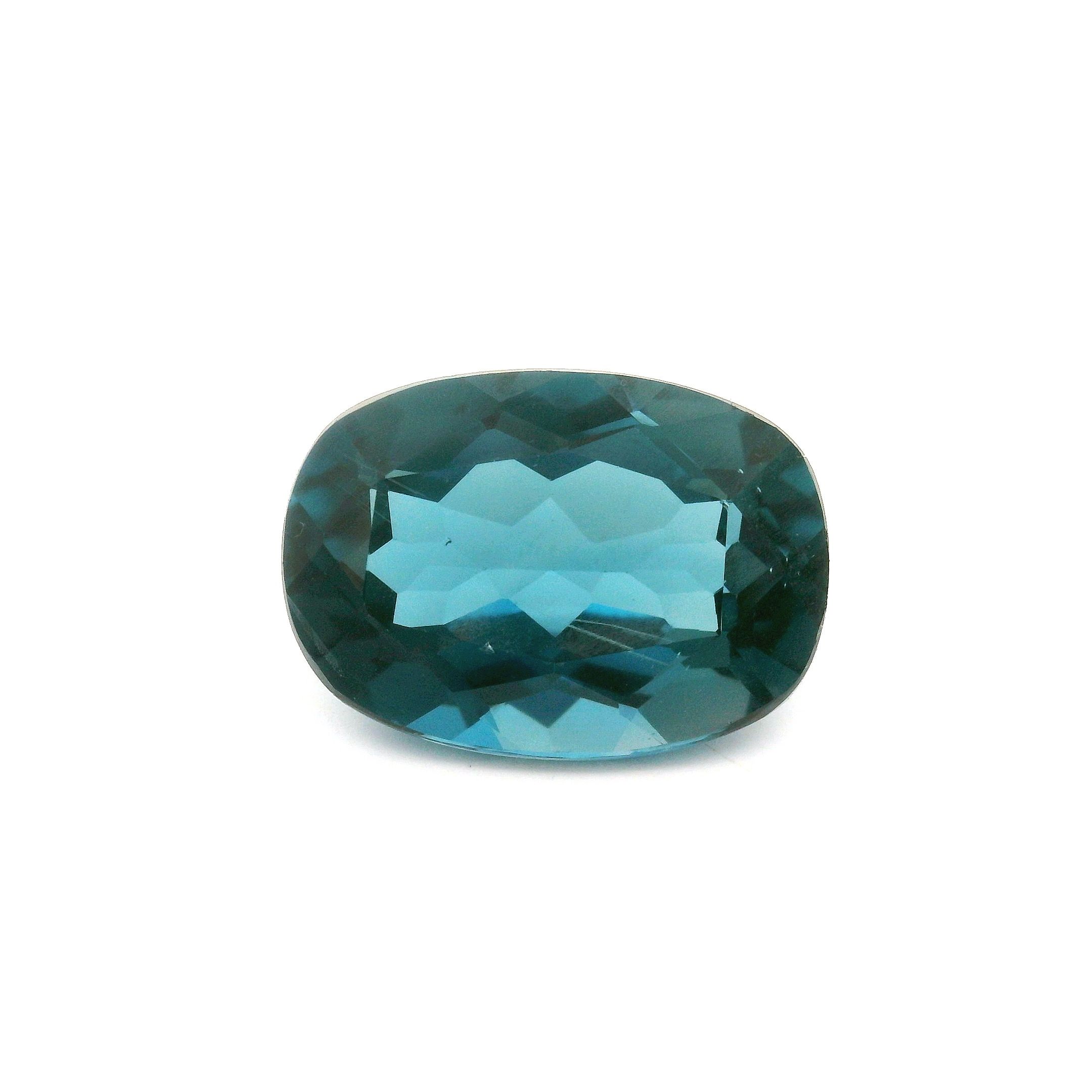 Topaz 16,74 ct, niebieski, szlif cushion