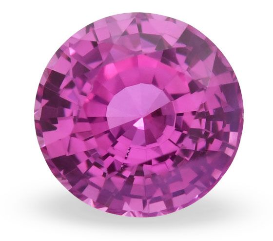Szafir 2,04 ct, różowy, szlif okrągły