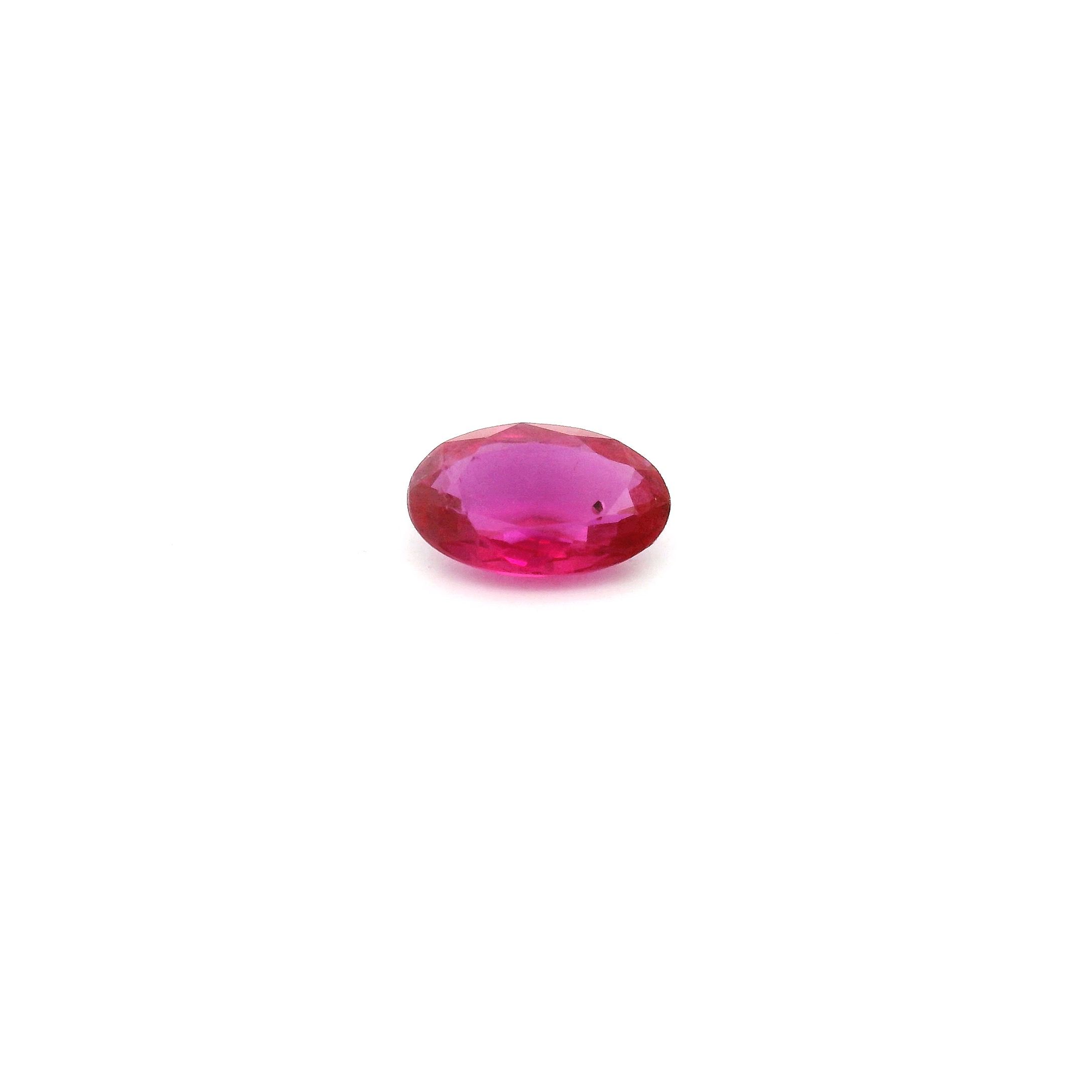 RUBY FACETED 0.46ct RED Medium Intense SI MOZAMBIQUE NONE