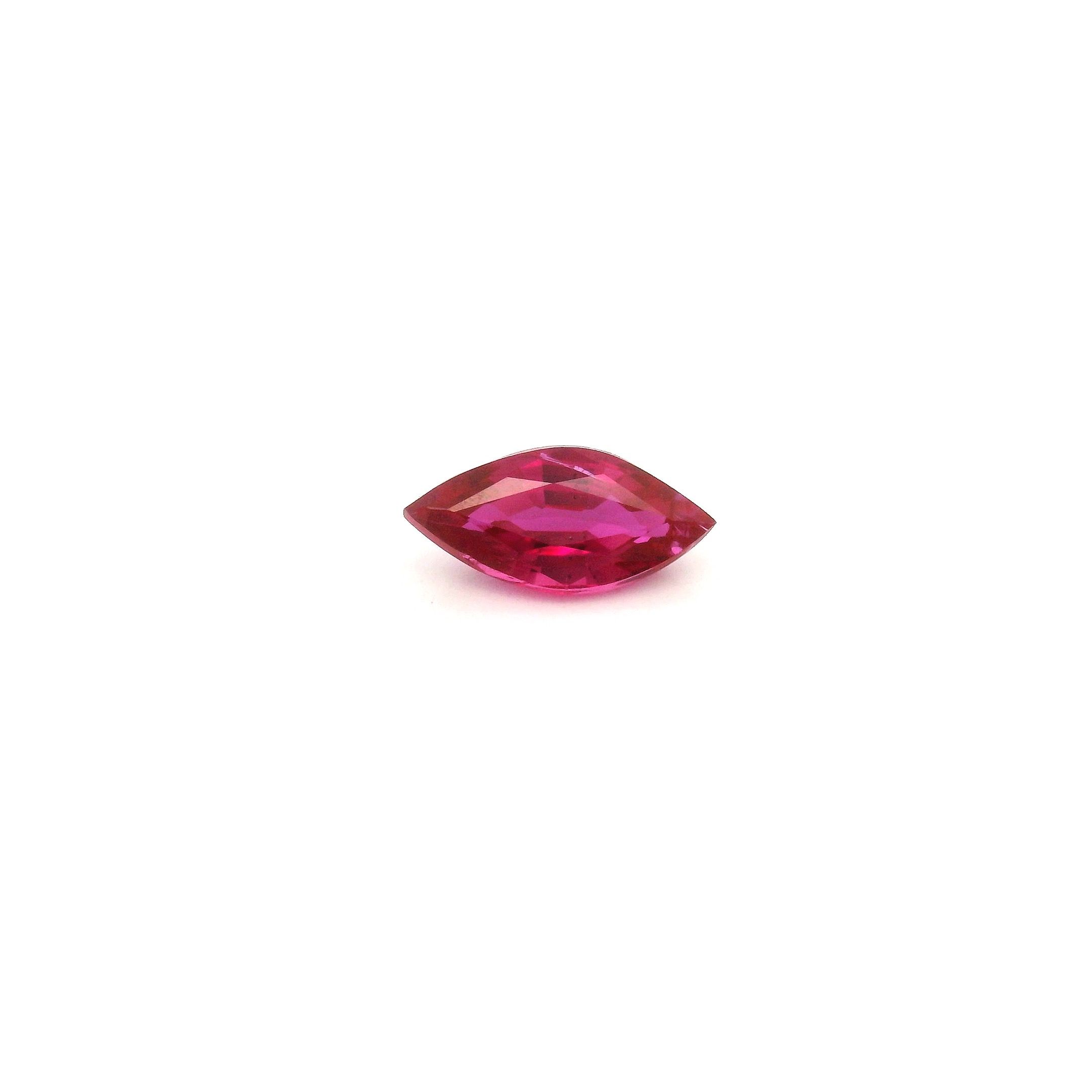 RUBY FACETED 0.47ct RED Intense SI MOZAMBIQUE NONE