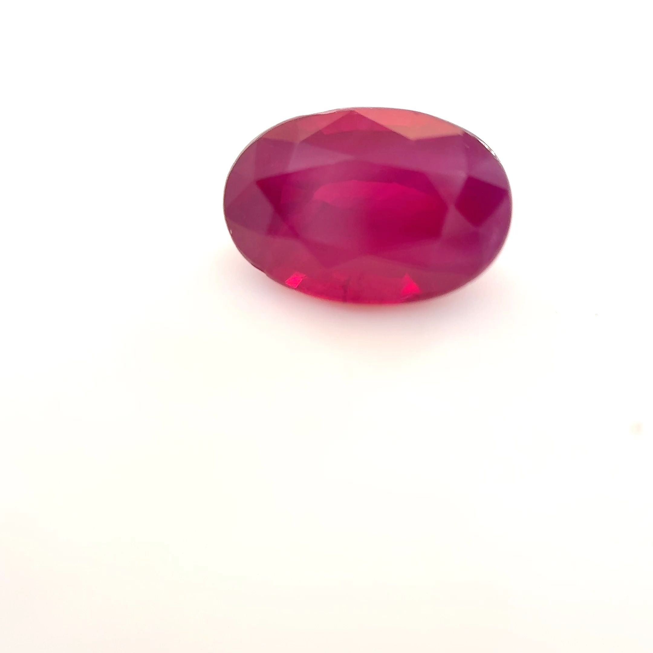 RUBY FACETED 1.83ct RED Vivid medium EC THAILAND HEATED