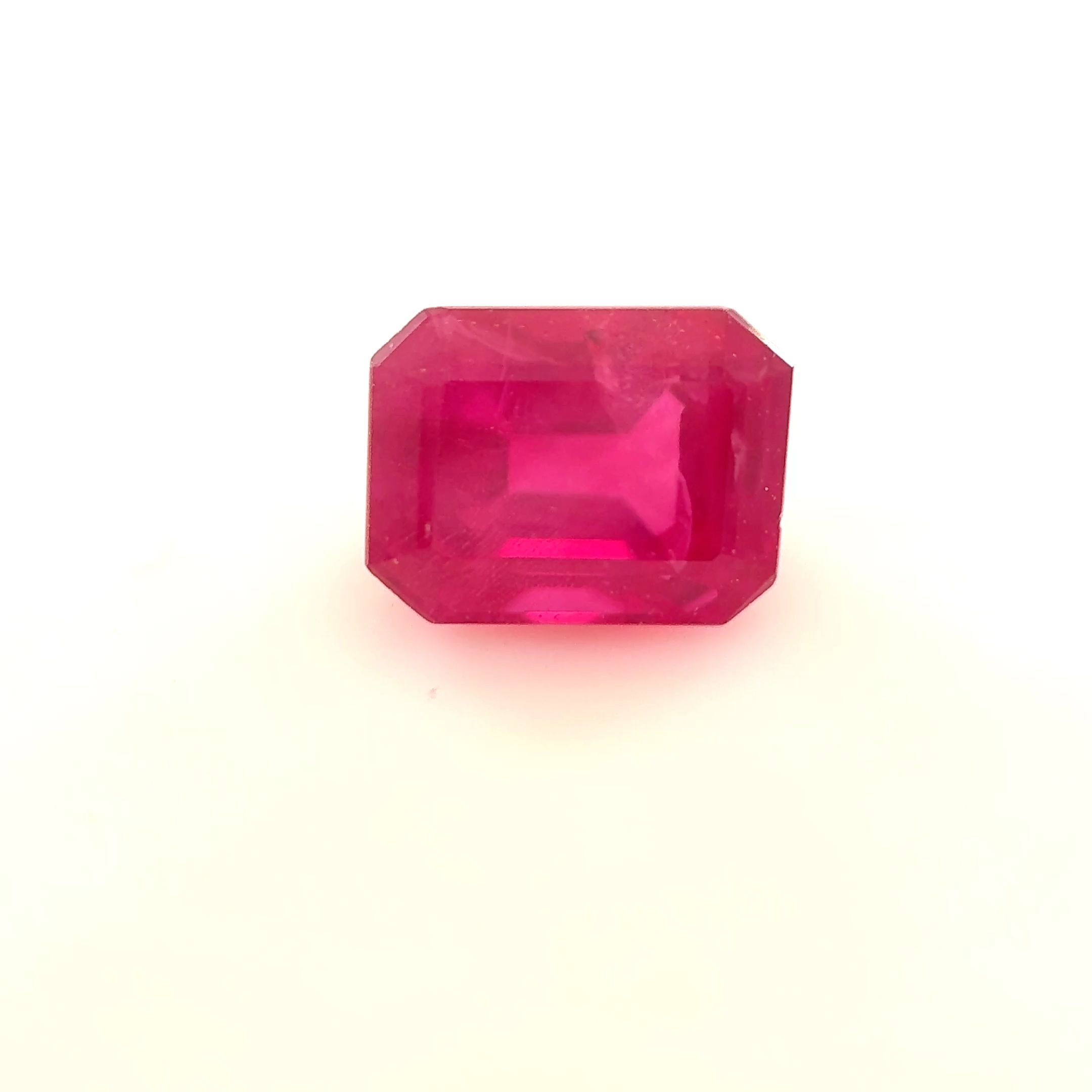 Rubin 1,03 ct, czerwony, szlif szmaragdowy