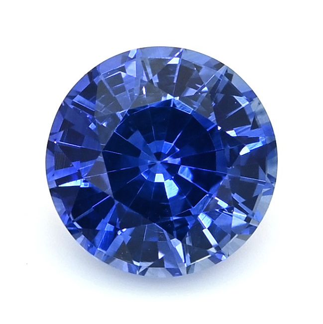 Szafir 1,08 ct, niebieski, szlif okrągły