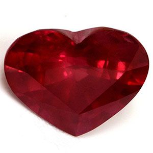 Rubin 2,36 ct, czerwony, szlif serce
