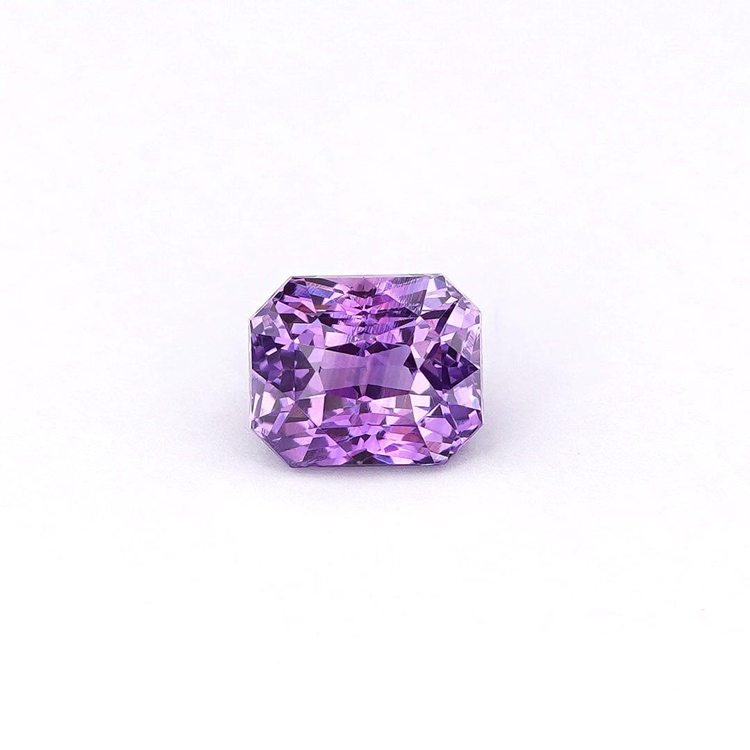 Szafir 1,03 ct, purpurowy, szlif ośmiokątny