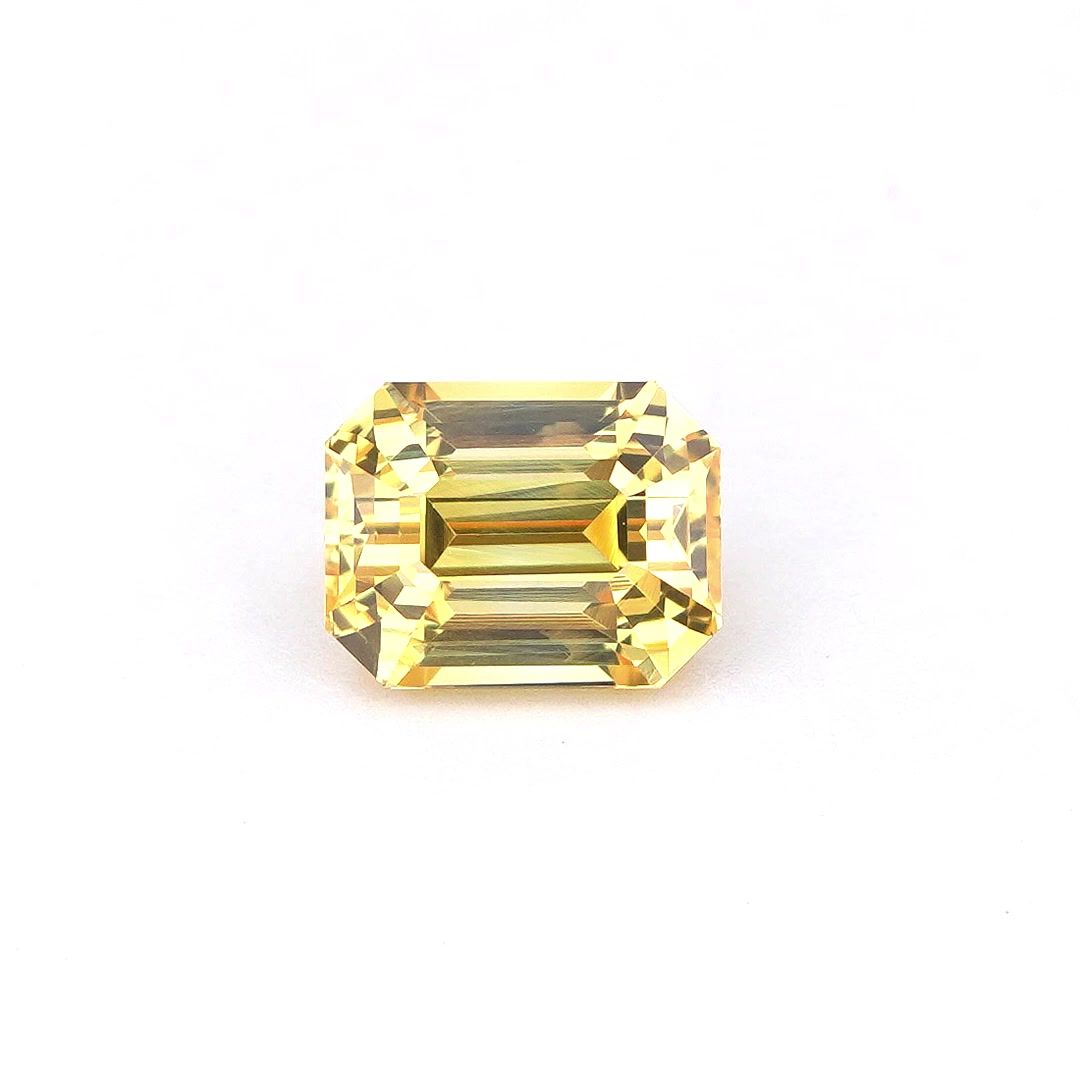 Szafir 1,54 ct, żółty, szlif ośmiokątny