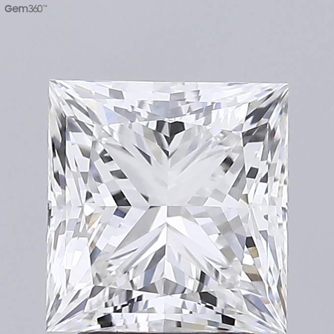 2.56 Carat E VVS2 Princess Lab Diamond