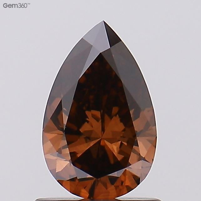 0.43 CT Fancy Dark Brown PEAR