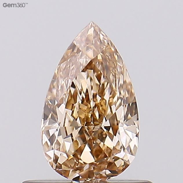 0.48 CT Fancy Light Brown PEAR