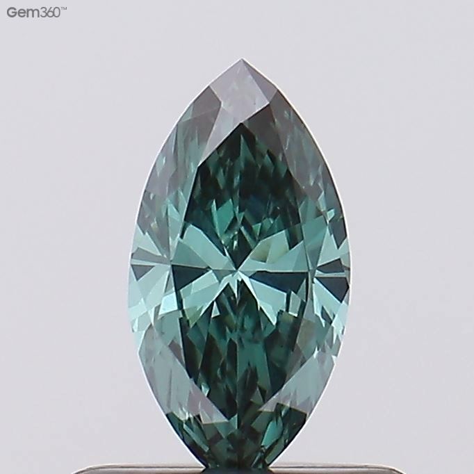 0.35 CT Fancy Vivid Green MARQUISE