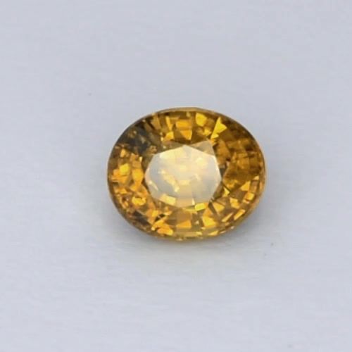 ZIRCON FACETED 3.94ct YELLOW brownish orangey yellow EC TANZANIA HEATED