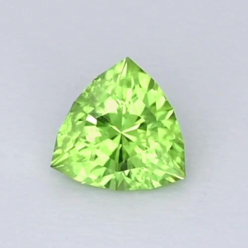 PERIDOT FACETED 3.68ct GREEN slyghtly yellowish green SI PAKISTAN NONE