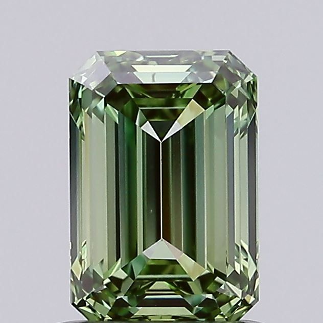 1-carat emerald diamond with null color, null cut, and VS1 clarity.