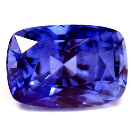 Szafir 4,37 ct, niebieski, szlif cushion