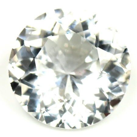 Szafir 1,99 ct, biały, szlif okrągły