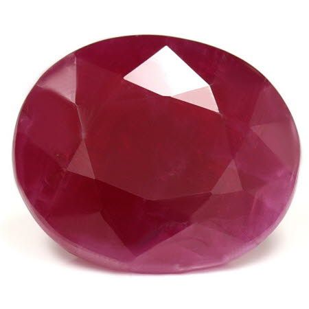 Rubin 6,47 ct, czerwony, szlif owalny