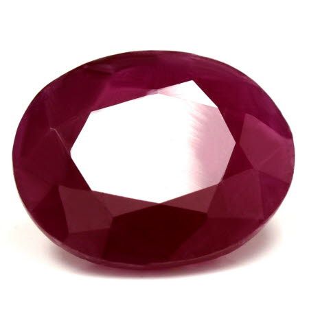 Rubin 5,89 ct, czerwony, szlif owalny