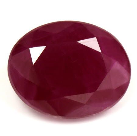Rubin 4,33 ct, czerwony, szlif owalny