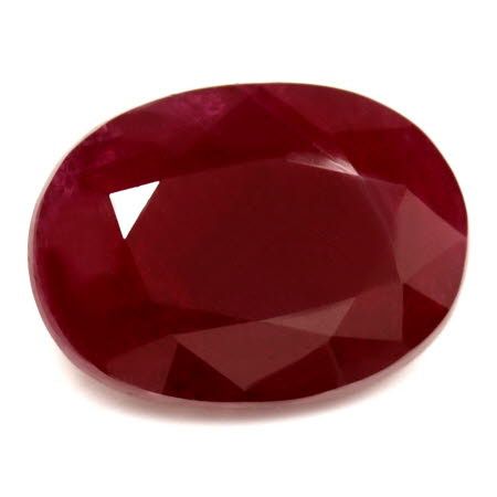 Rubin 3,91 ct, czerwony, szlif owalny