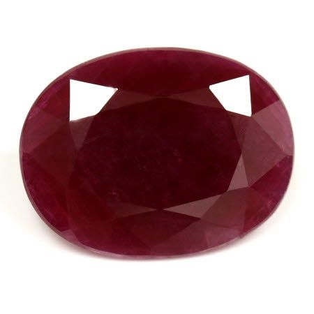 Rubin 10,93 ct, czerwony, szlif owalny