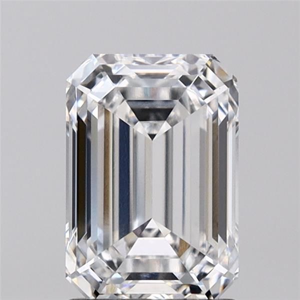 2.04-carat emerald diamond with E color, null cut, and VS1 clarity.