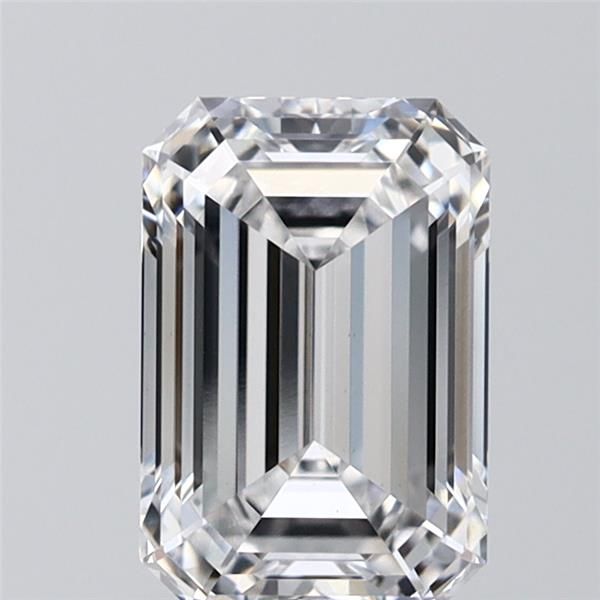 1.06-carat emerald diamond with D color, null cut, and VS1 clarity.