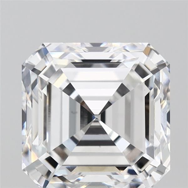 1.72-carat asscher diamond with E color, null cut, and VS1 clarity.