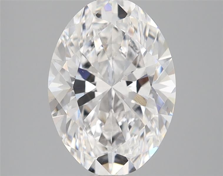 2.06-carat oval diamond with D color, null cut, and VS1 clarity.