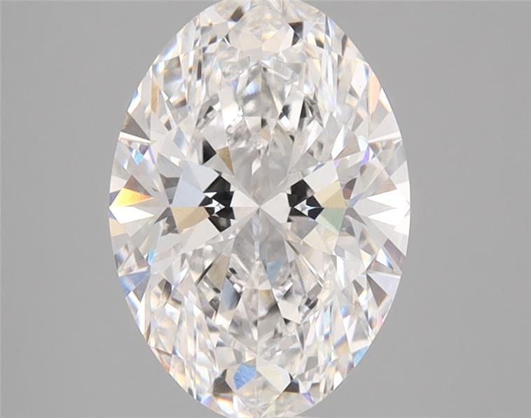 2.07-carat oval diamond with E color, null cut, and VS1 clarity.