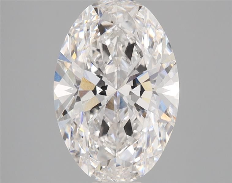 2.03-carat oval diamond with E color, null cut, and VS1 clarity.