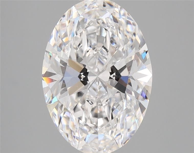2.08-carat oval diamond with D color, null cut, and VS1 clarity.