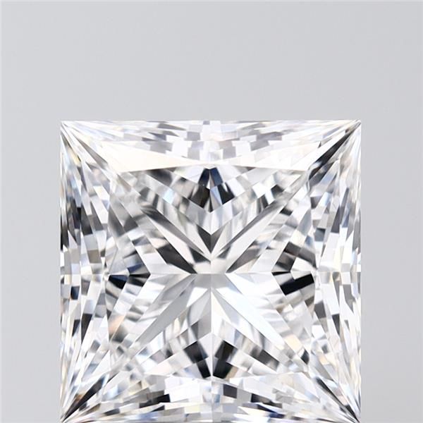 2.54-carat princess diamond with E color, null cut, and VS1 clarity.