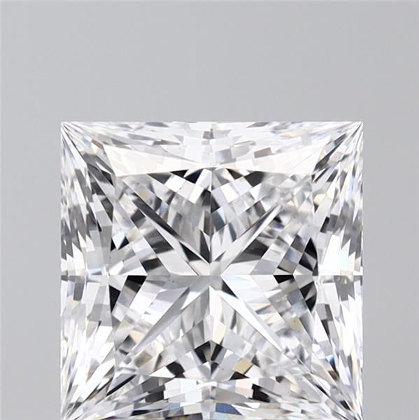 3.07-carat princess diamond with D color, null cut, and VS1 clarity.