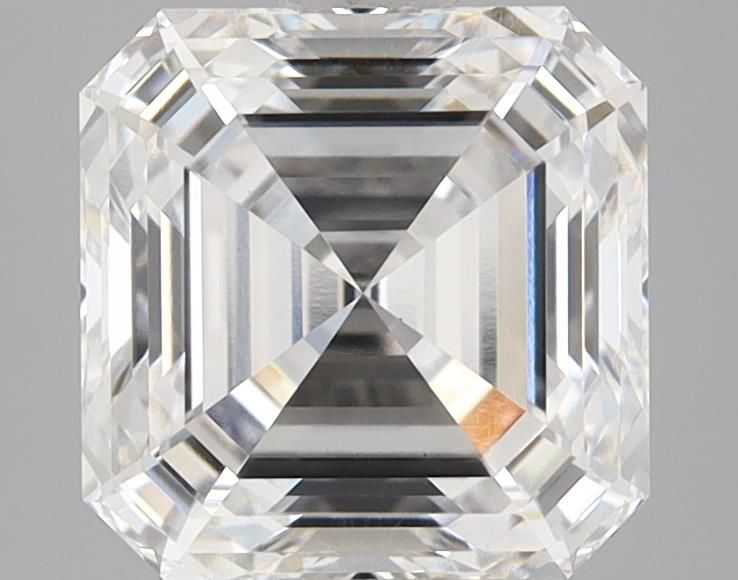 3.06-carat asscher diamond with E color, null cut, and VS1 clarity.