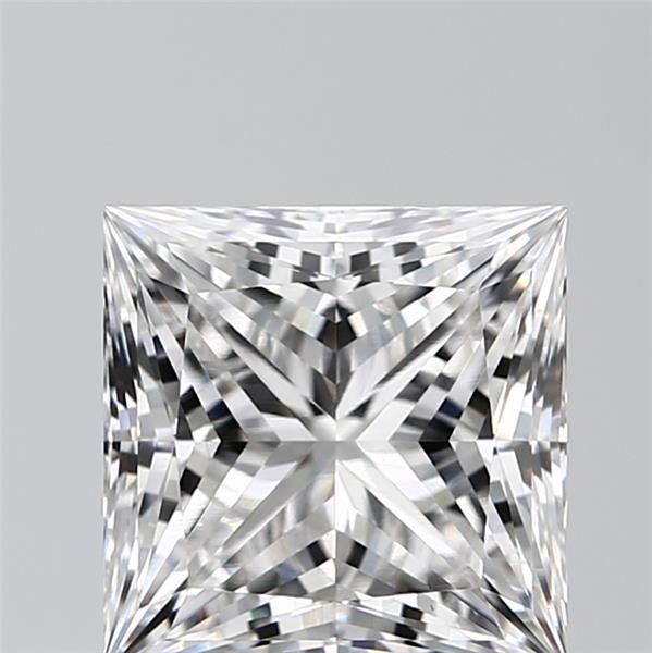 3.08-carat princess diamond with E color, null cut, and VS1 clarity.