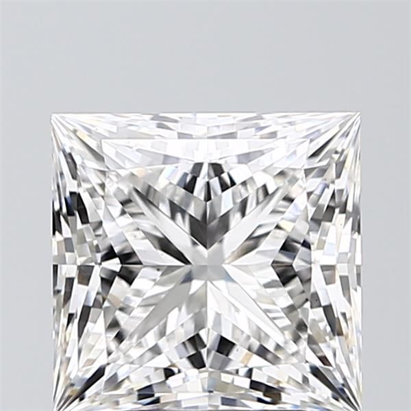 3.03-carat princess diamond with E color, null cut, and VS1 clarity.