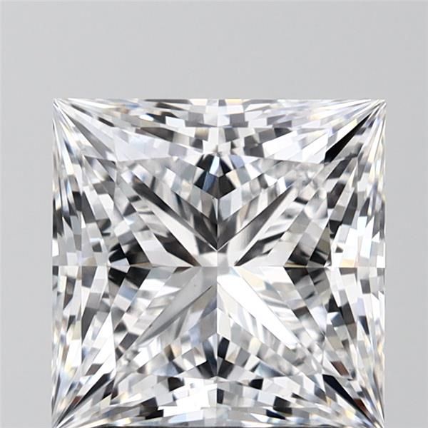 3.08-carat princess diamond with D color, null cut, and VS1 clarity.