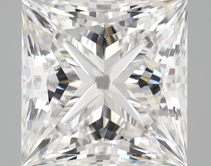 3.37-carat princess diamond with E color, null cut, and VS1 clarity.